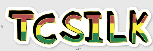 TC Silk Rasta Logo Vinyl Sticker